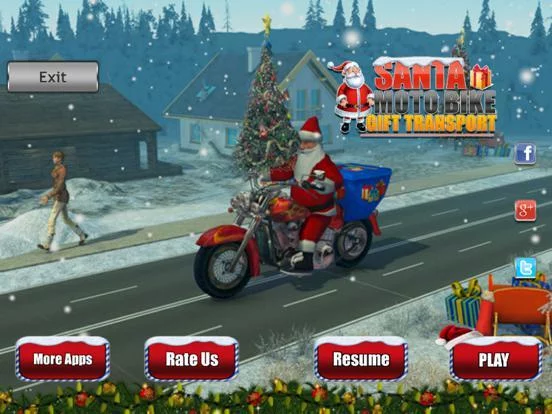 Изображение игры: Santa Moto Bike Rider