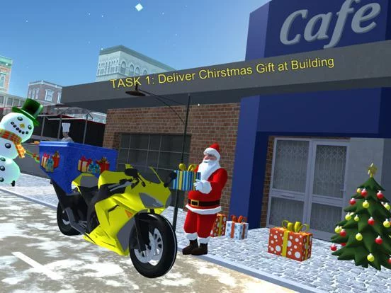 Изображение игры: Santa Moto Bike Rider