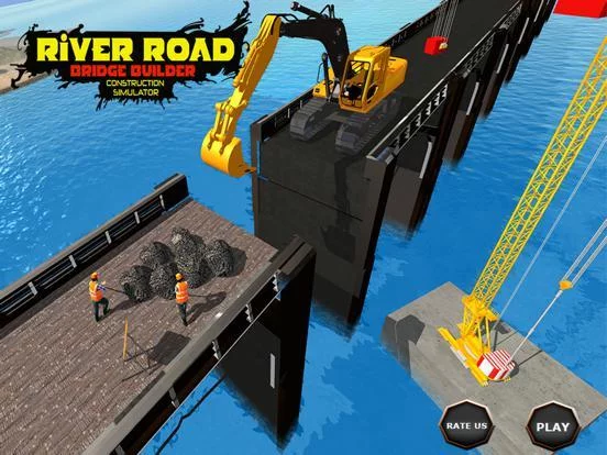 Изображение игры: River Road Bridge Builder: Construction Simulator