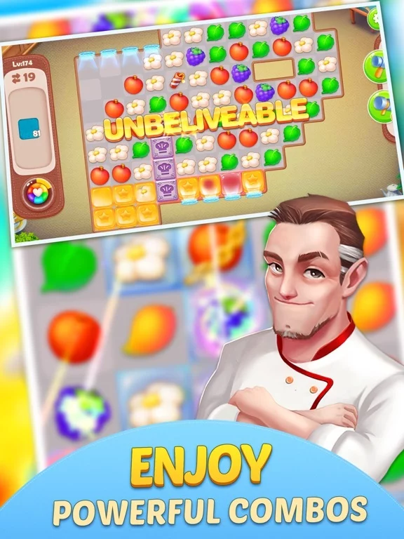 Изображение игры: Dream Cafe-Match 3 Crush