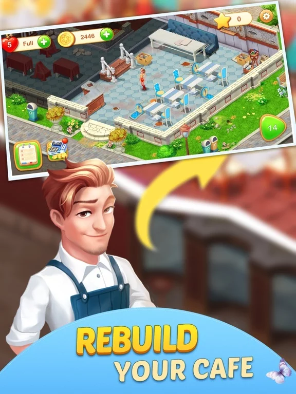 Изображение игры: Dream Cafe-Match 3 Crush