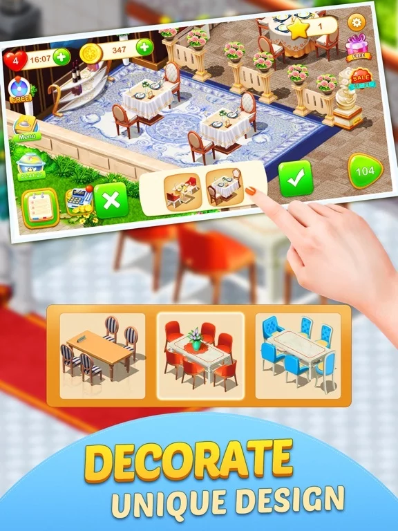 Изображение игры: Dream Cafe-Match 3 Crush