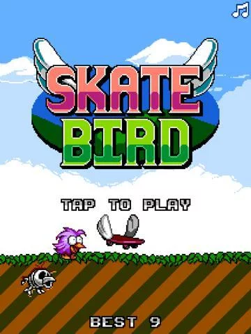 Изображение игры: Skate Bird - The Adventure of a Flappy Tiny Bird
