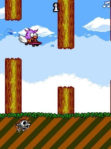 Изображение игры: Skate Bird - The Adventure of a Flappy Tiny Bird