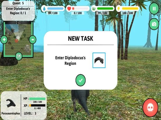 Изображение игры: Parasaurolophus Simulator