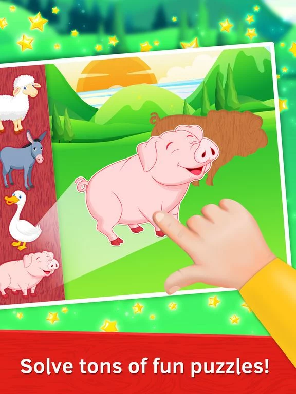 Изображение игры: Baby Puzzles. Farm Animals