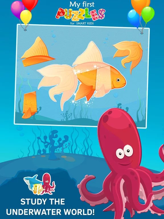 Изображение игры: Animated Fish Jigsaw Puzzles for Kids and Toddlers