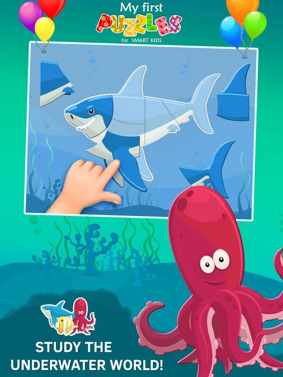 Изображение игры: Animated Fish Jigsaw Puzzles for Kids and Toddlers