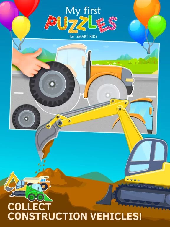 Изображение игры: Tractor Jigsaw Puzzles Games free for Toddlers