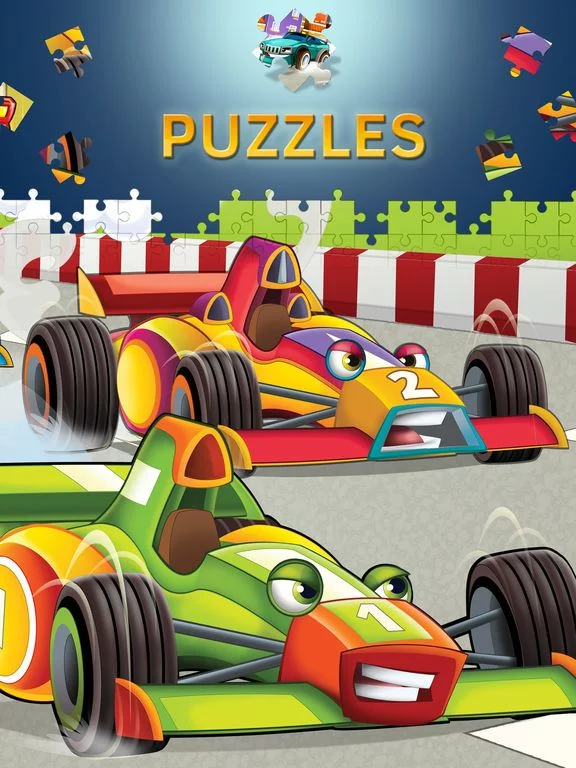 Изображение игры: Cartoon Cars Puzzles for Kids