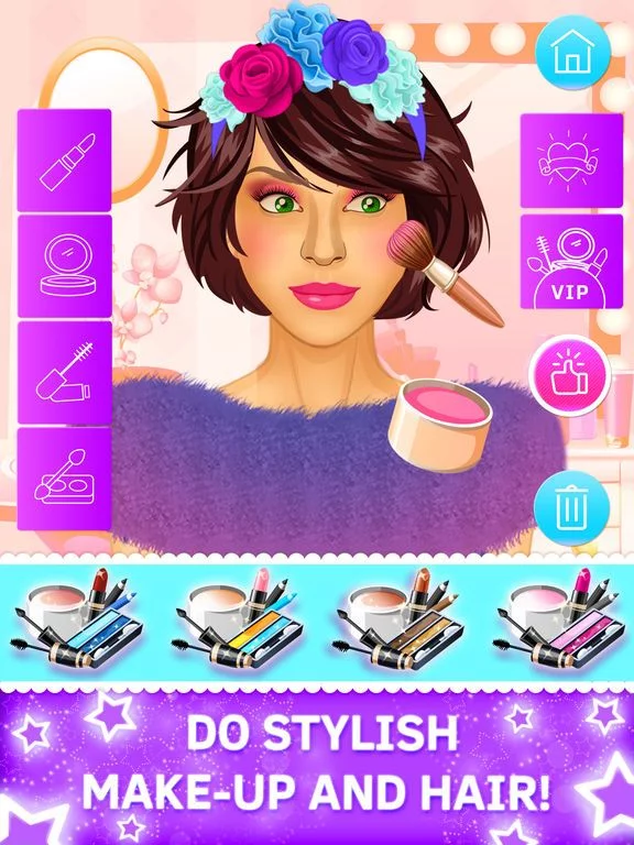 Изображение игры: Princess Makeup and Hair Salon. Games for girls