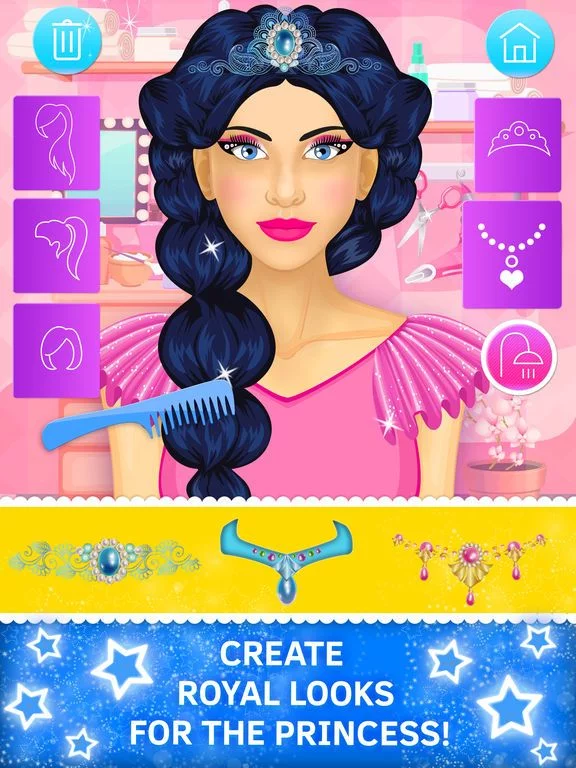 Изображение игры: Princess Makeup and Hair Salon. Games for girls