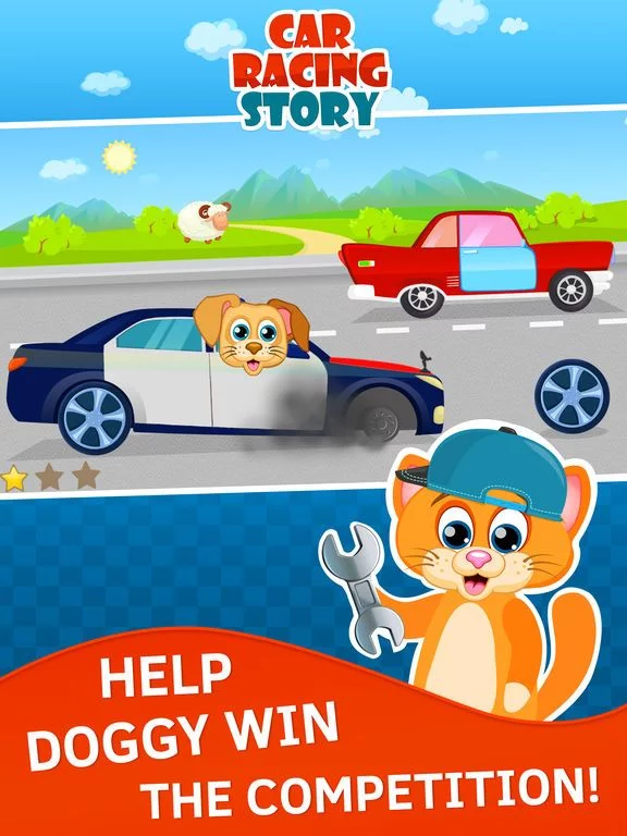 Изображение игры: Toddler Racing Car Game for Kids. Premium