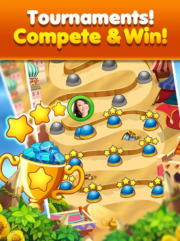 Изображение игры: Gem Drop: Match-3 Puzzle Mania