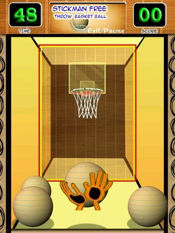 Изображение игры: A Stickman Free Throw Basketball Game