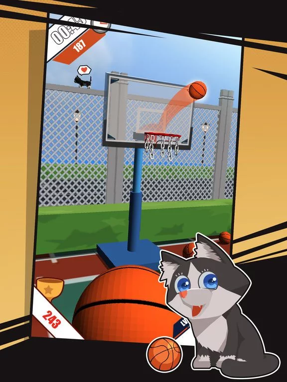 Изображение игры: Flick Basketball Shooting