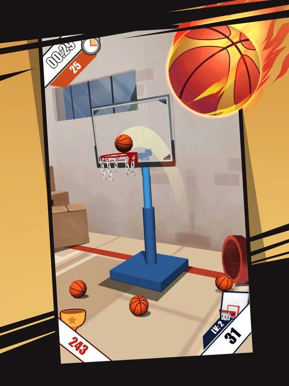 Изображение игры: Flick Basketball Shooting