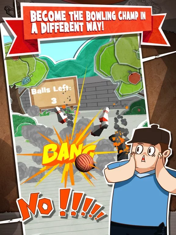 Изображение игры: Paper Bowling