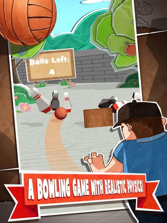 Изображение игры: Paper Bowling