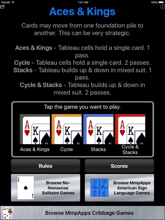 Изображение игры: Aces & Kings Solitaire