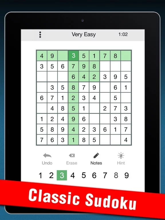 Изображение игры: Classic Sudoku - 9x9 Puzzles