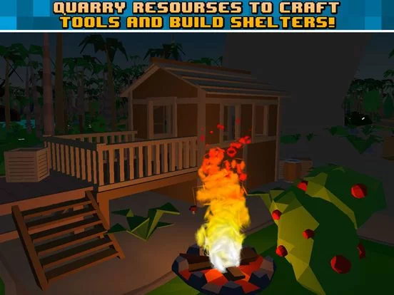 Изображение игры: Pixel Pirate Island Survival Simulator 3D