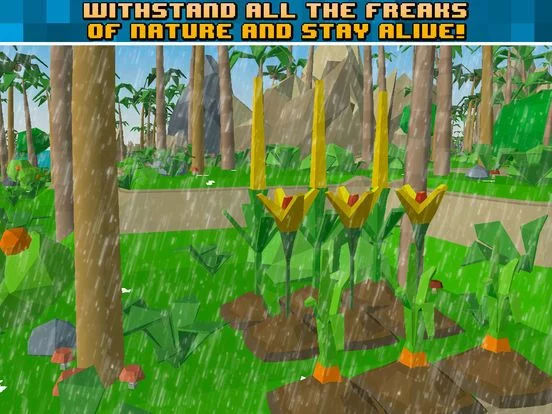 Изображение игры: Pixel Pirate Island Survival Simulator 3D