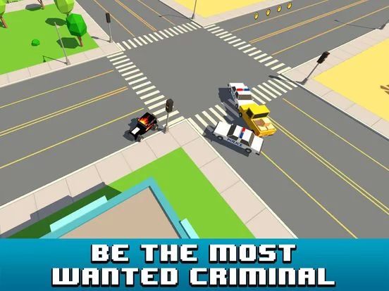 Изображение игры: Smashy Car Race 3D: Pixel Cop Chase