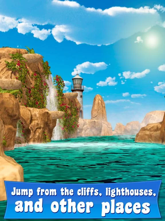 Изображение игры: Swimming Pool Cliff Flip Diving Simulator 3D