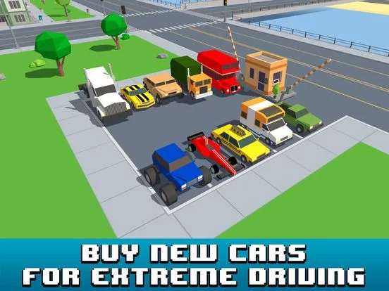 Изображение игры: Smashy Car Race 3D: Pixel Cop Chase