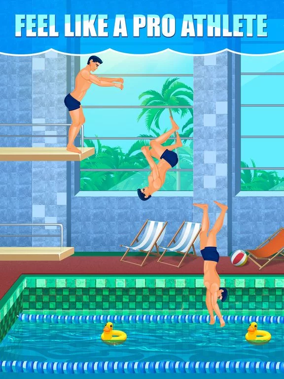 Изображение игры: Cliff Flip Diving 2D: Swimming Simulator Full