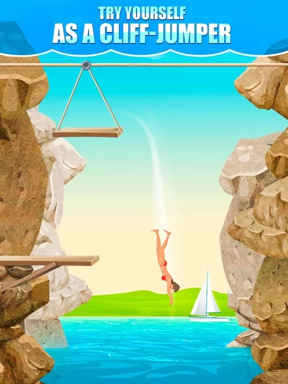 Изображение игры: Cliff Flip Diving 2D: Swimming Simulator Full