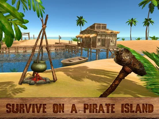 Изображение игры: Pirate Island Survival Simulator 3D