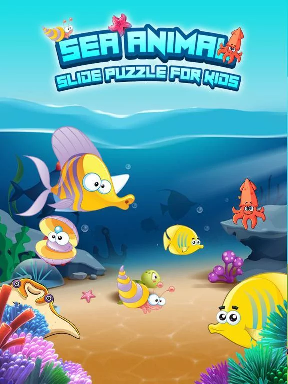 Изображение игры: Sea Animals Slide Puzzle For Kids