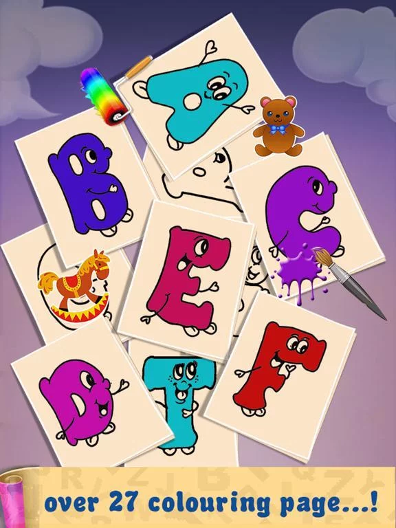 Изображение игры: Kids Coloring Book For Alphabets
