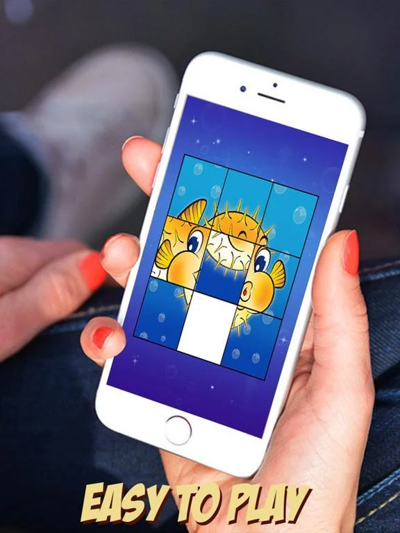Изображение игры: Sea Animals Slide Puzzle For Kids