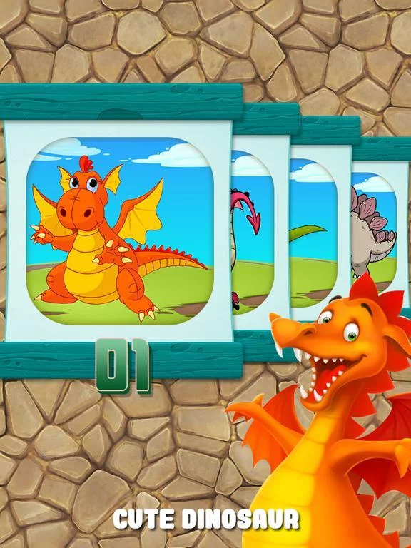 Изображение игры: Dinosaur Slide Puzzle For Kids