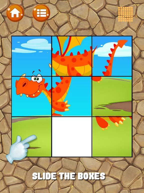 Изображение игры: Dinosaur Slide Puzzle For Kids