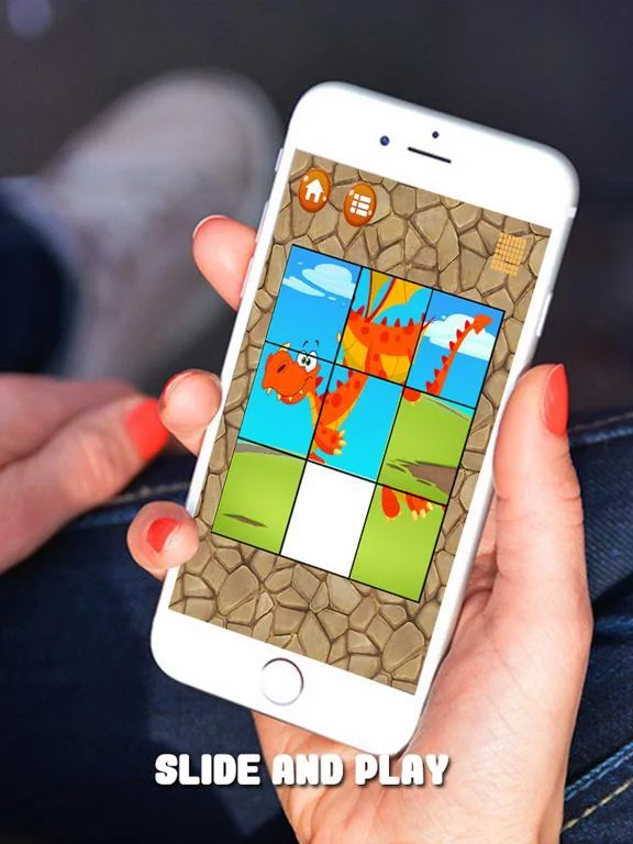 Изображение игры: Dinosaur Slide Puzzle For Kids