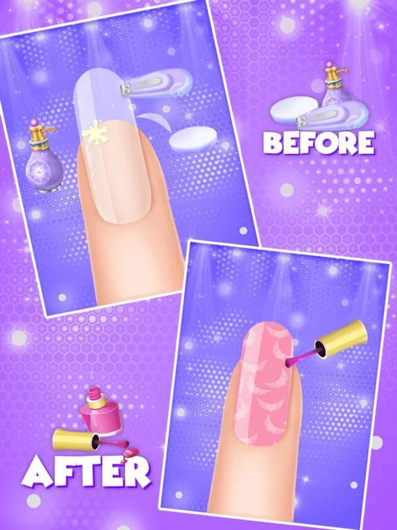 Изображение игры: Princess Nail Salon Makeover