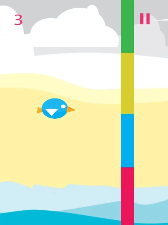 Изображение игры: Color bird Fly from color wall