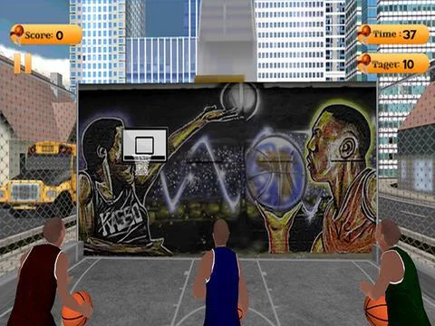 Изображение игры: Street King Basketball 3d