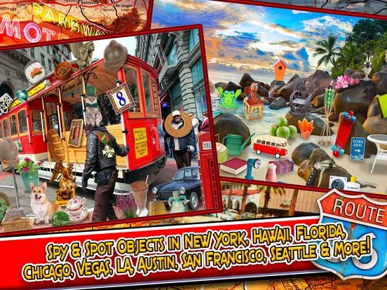 Изображение игры: Hidden Object Travel USA - New York & Hawaii Quest