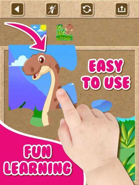 Изображение игры: Dinosaur Jigsaw Puzzle.s Free Toddler.s Kids Games