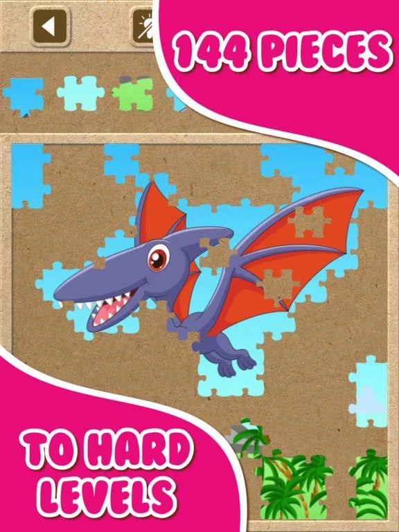 Изображение игры: Dinosaur Jigsaw Puzzle.s Free Toddler.s Kids Games