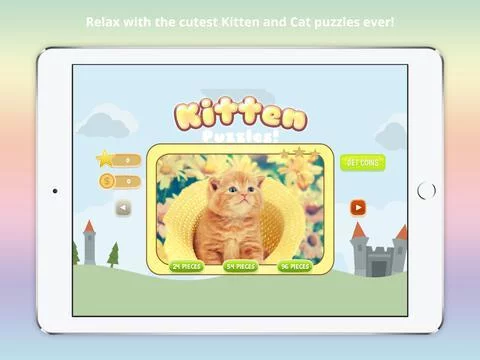 Изображение игры: Kitten and Cat Jigsaw Puzzles - A therapeutic stress relief game for Children, Toddlers and Adults!