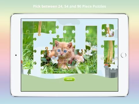 Изображение игры: Kitten and Cat Jigsaw Puzzles - A therapeutic stress relief game for Children, Toddlers and Adults!