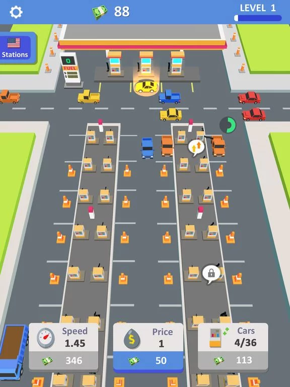 Изображение игры: Idle Gas Station Inc