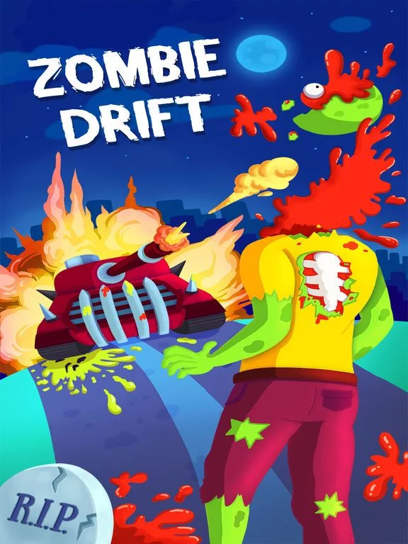 Изображение игры: Zombie Drift: Smashy road trip