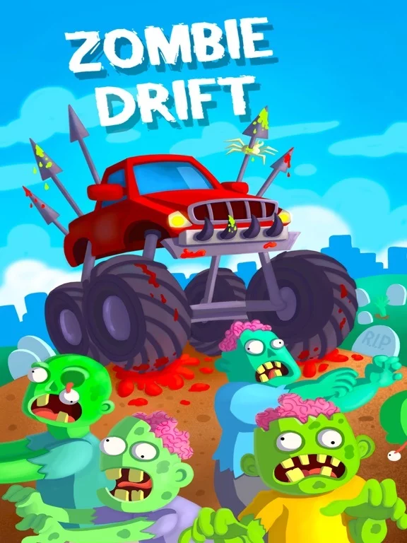 Изображение игры: Zombie Drift: Smashy road trip